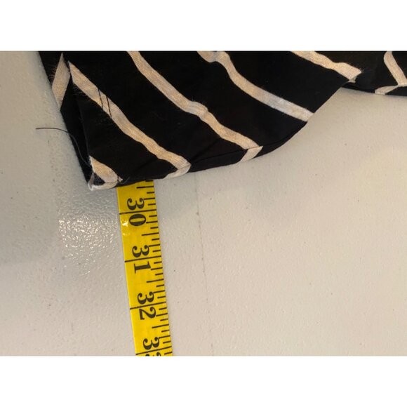 Calvin Klein Black & Beige Striped Maxi 40" Long Skirt Small - Picture 8 of 8